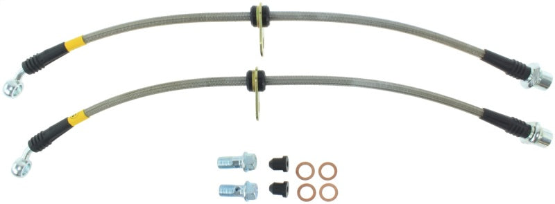 StopTech 00-05 Toyota MR2 Spyder Rear Stainless Steel Brake Lines - eliteracefab.com