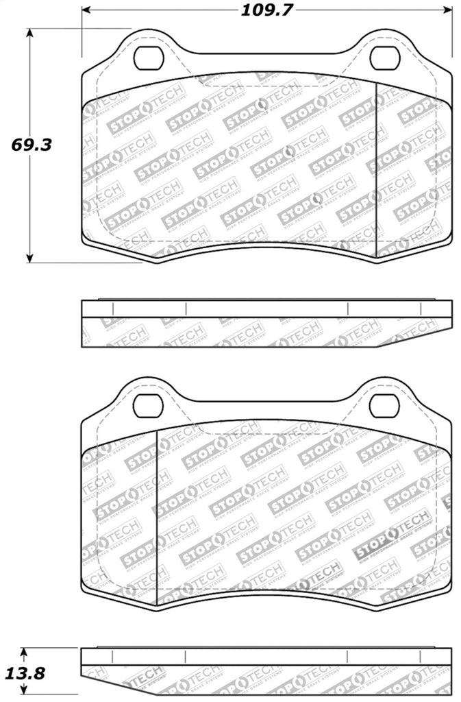 StopTech Performance 00-06 Jaguar S Typre R / XJ R / XJR-S / XJ Sport Rear Brake Pads - eliteracefab.com