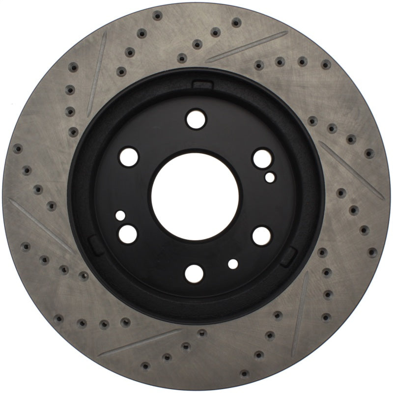 STOPTECH 05-10 GMC SIERRA 1500 (W REAR DRUM) / 07-09 GMC YUKON FRONT LEFT SLOTTED & DRILLED ROTOR, 127.66057L - eliteracefab.com