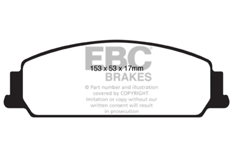 EBC 08-10 Pontiac G8 3.6 Yellowstuff Front Brake Pads - eliteracefab.com