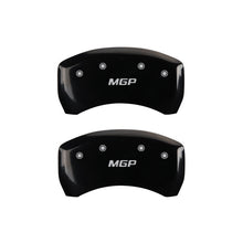 Load image into Gallery viewer, MGP Rear set 2 Caliper Covers Engraved Rear MGP Black finish silver ch MGP