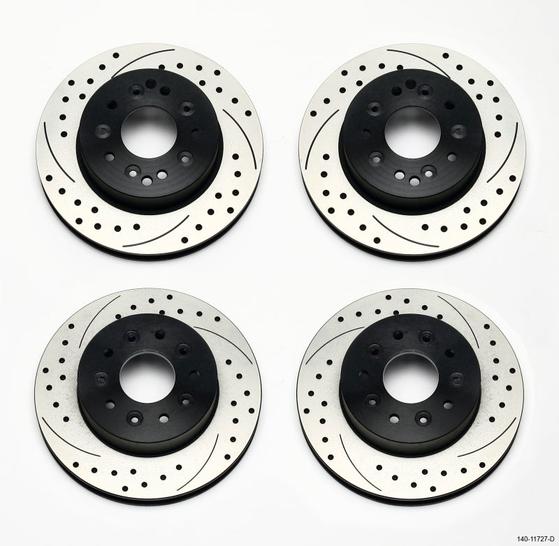 Wilwood Rotor Kit Front/Rear-Drilled 65-82 Corvette C2/C3 (1Pc Rotors) - eliteracefab.com