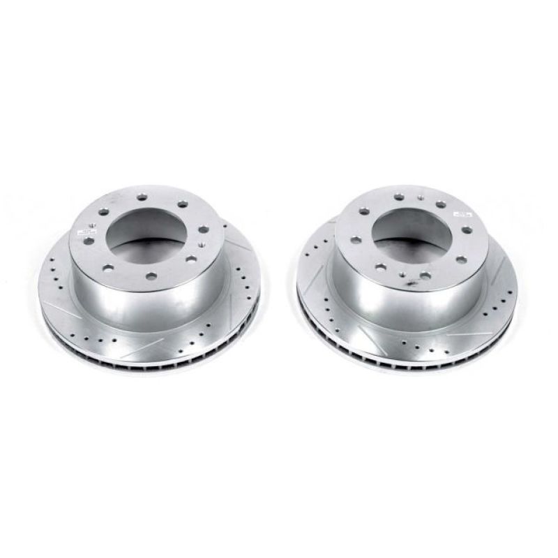 Power Stop 11-19 Chevrolet Silverado 2500 HD Rear Evolution Drilled & Slotted Rotors - Pair - eliteracefab.com