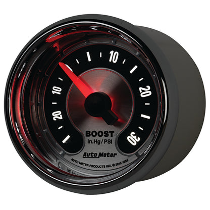 Autometer American Muscle 52mm Full Sweep Electric 30 In Hg.-Vac/30PSI Boost Vacuum Gauge 1259