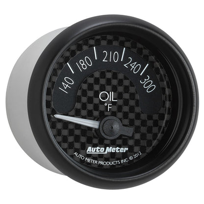 Autometer GT Series 52mm Short Sweep Electronic 140-300 Deg F Oil Temperature 8048