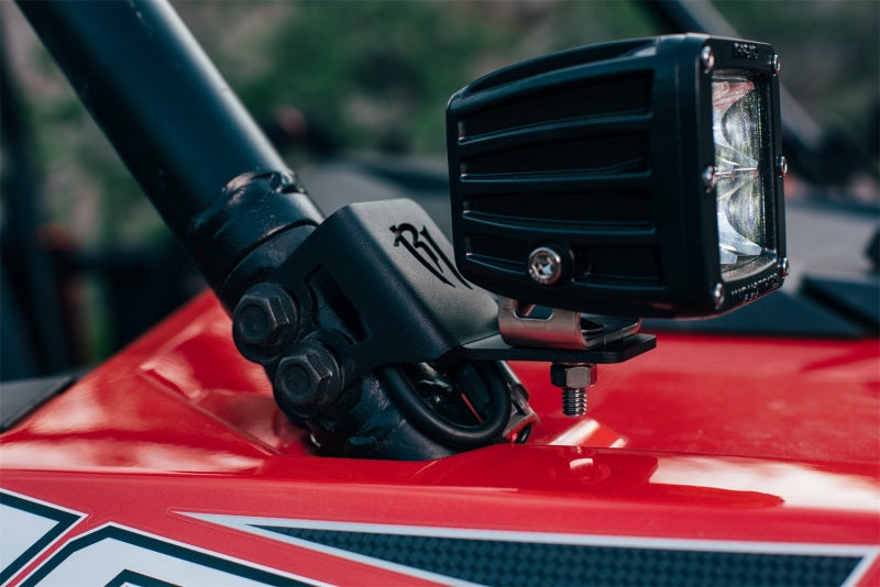 Rigid Industries 2014-2015 Polaris RZR XP1000 Single A Pillar D/DXL/SR-M/SR-Q-Series Mount Bracket - eliteracefab.com