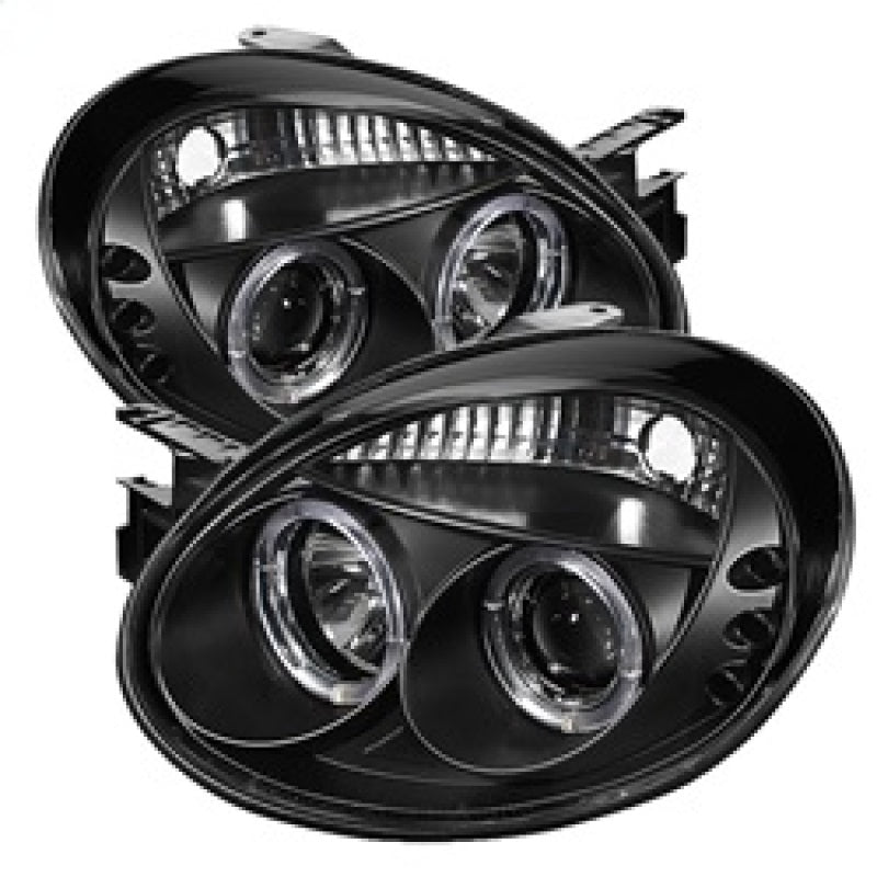 Spyder Dodge Neon 03-05 Projector Headlights LED Halo LED Black High H1 Low H1 PRO-YD-DN03-HL-BK - eliteracefab.com