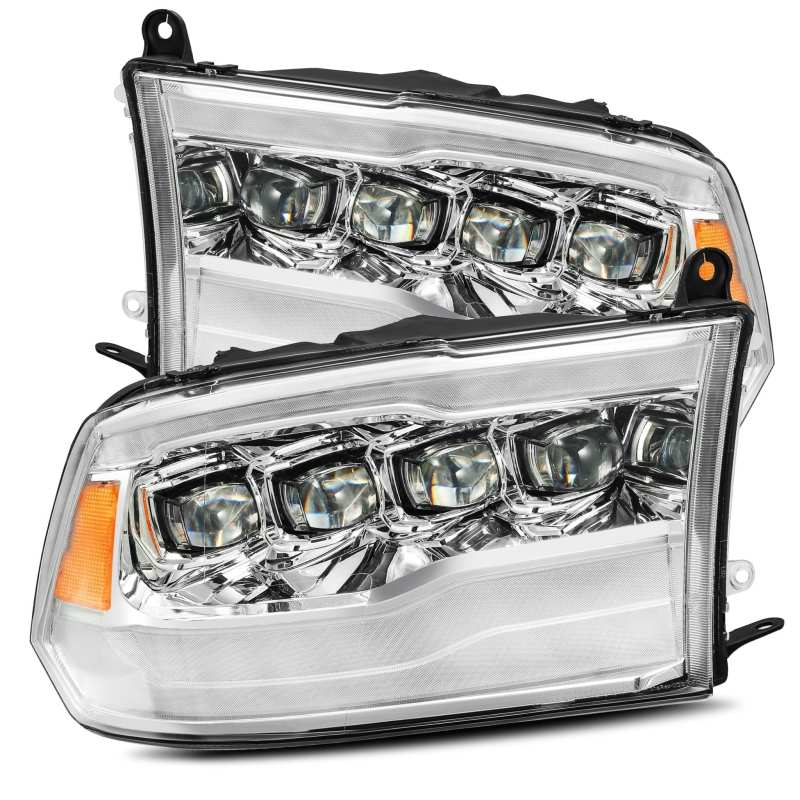 AlphaRex 09-18 Dodge Ram 1500HD NOVA LED Projector Headlights Plank Style Design Chrome w/DRL - eliteracefab.com