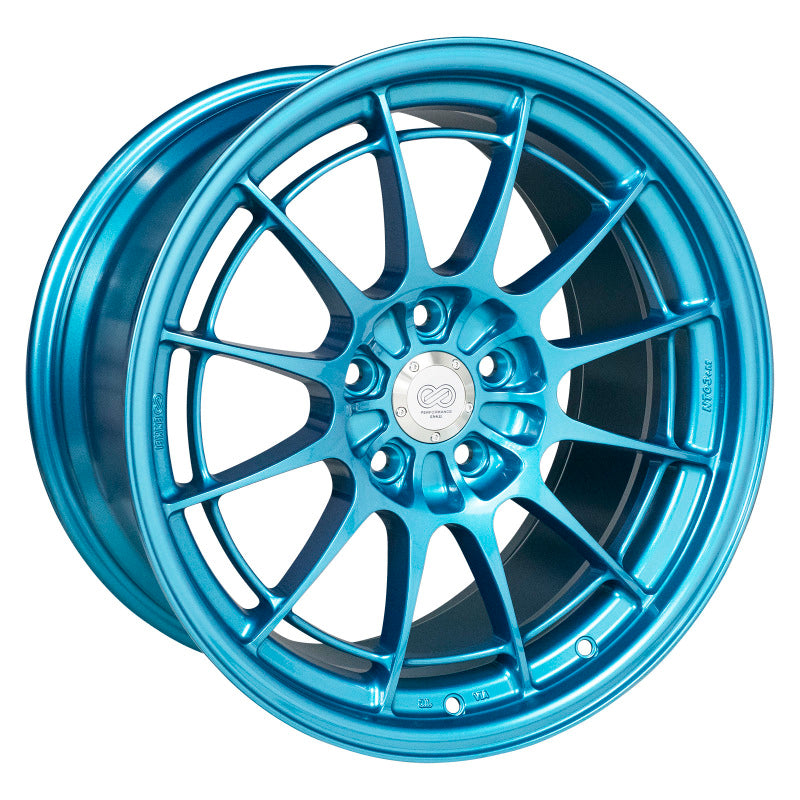 Enkei NT03+M 18x9.5 5x114.3 40mm Offset 72.6mm Bore Emerald Blue Wheel - eliteracefab.com