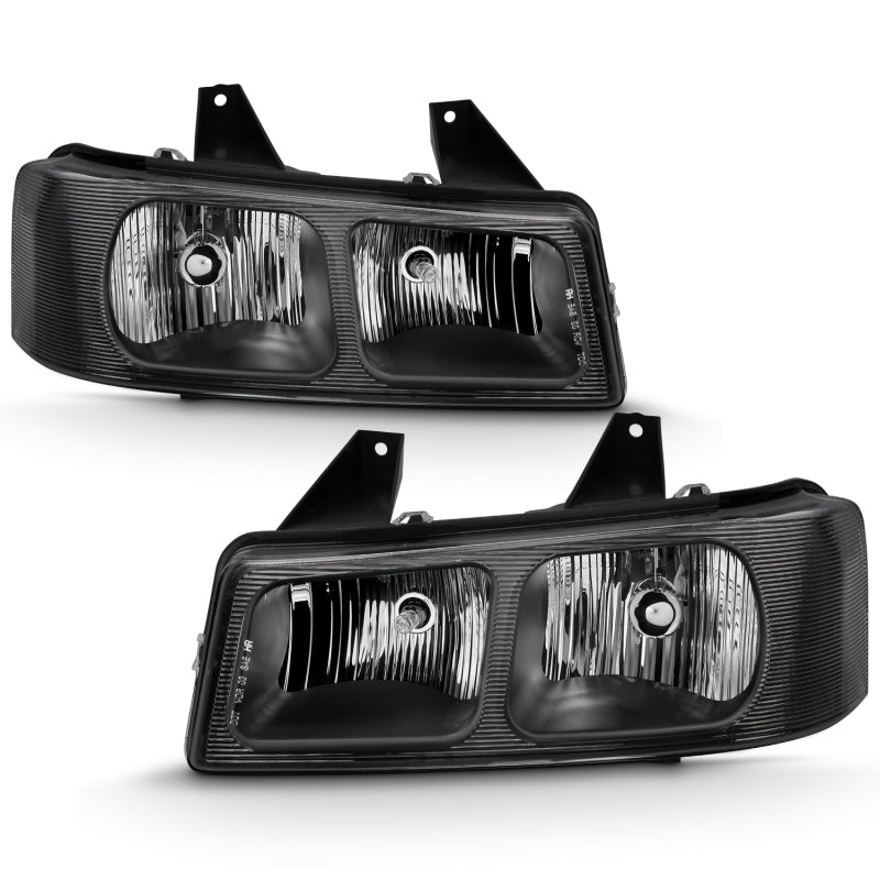 ANZO 2003-2017 Chevy Express Crystal Headlight Black - eliteracefab.com