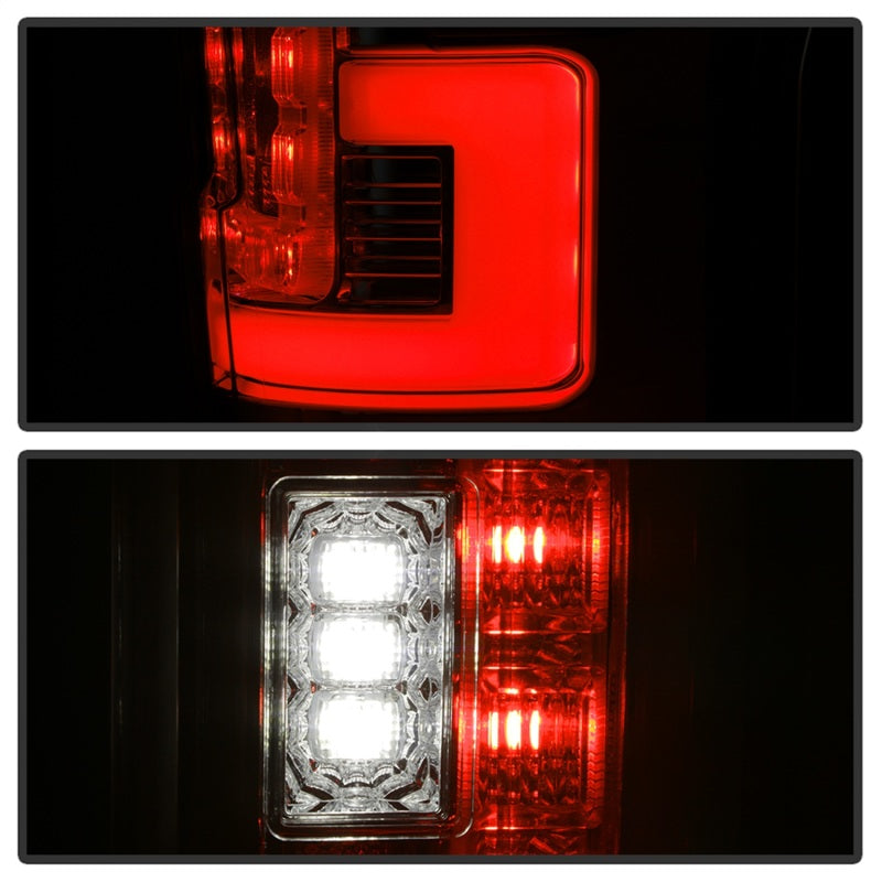 Spyder 17-18 Ford F-250 SD (w/Blind Spot Sensor) LED Tail Lights - Red Clr (ALT-YD-FS17BS-LED-RC) - eliteracefab.com