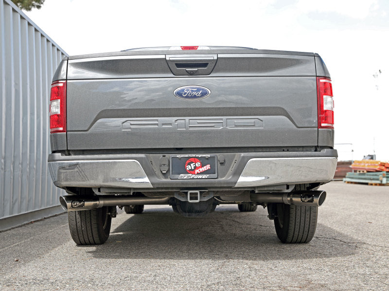 aFe Gemini XV 3in 304 SS Cat-Back Exhaust 15-20 Ford F-150 V6 2.7L/3.5 w/ Polished Tips aFe