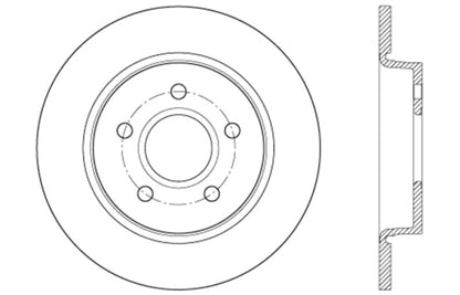 StopTech 12-15 Ford Focus w/ Rear Disc Brakes Rear Right Slotted & Drilled Rotor - eliteracefab.com