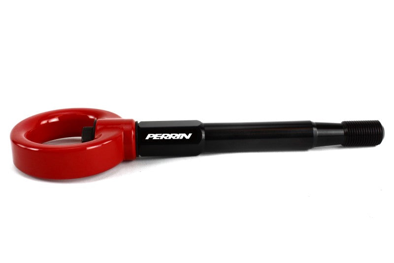 Perrin 08-14 Subaru WRX/STI Hatchback Tow Hook Kit (Rear) - Red - eliteracefab.com