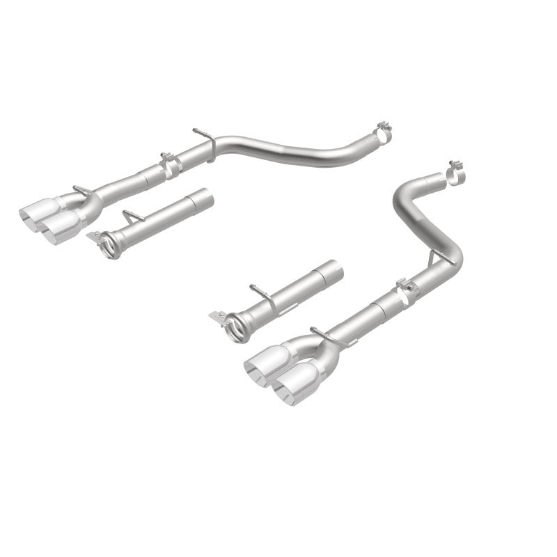 MagnaFlow Axle-Back, SS, 2.5in, Quad Split Rear 3.5in Tip 2015 Dodge Challenger R/T 5.7L Magnaflow