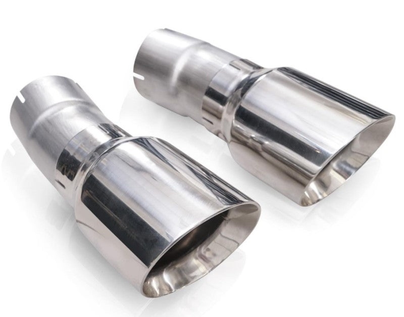 Stainless Works 4in Double Wall Slash-Cut Polished Tip Kit Stainless Works