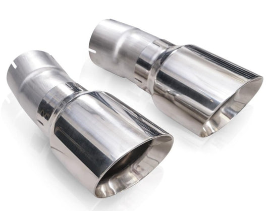 Stainless Works 4in Double Wall Slash-Cut Polished Tip Kit Stainless Works