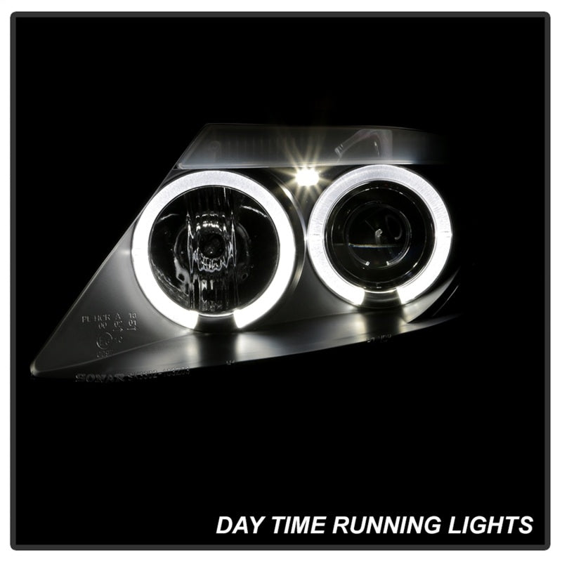 Spyder BMW Z4 03-08 Projector Headlights Halogen Model Only - LED Halo Black PRO-YD-BMWZ403-HL-BK - eliteracefab.com