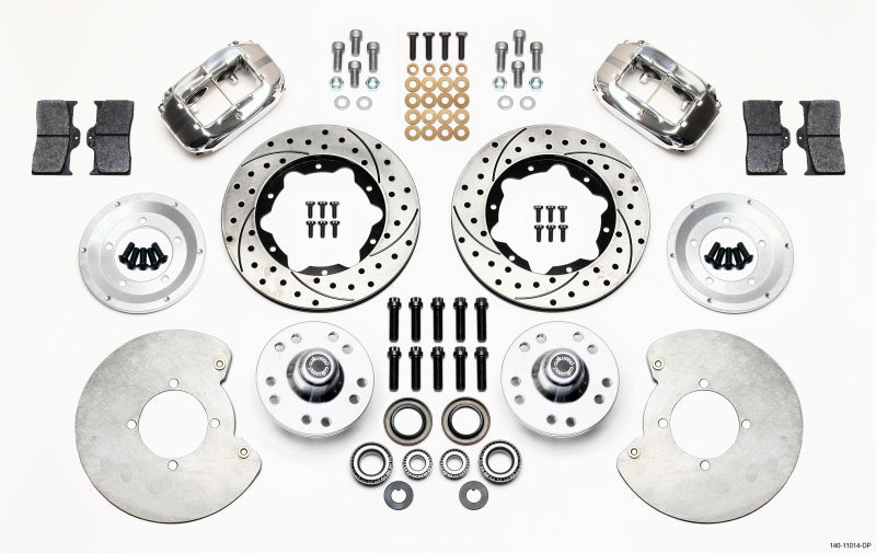 Wilwood Forged Dynalite Front Kit 11.00in Drill-Polished 37-48 Ford Psgr. 360 Plate Mount Wilwood