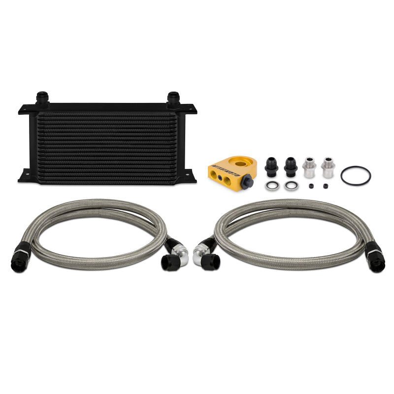 Mishimoto Universal 19 RowThermostatic Oil Cooler Kit - Black - eliteracefab.com