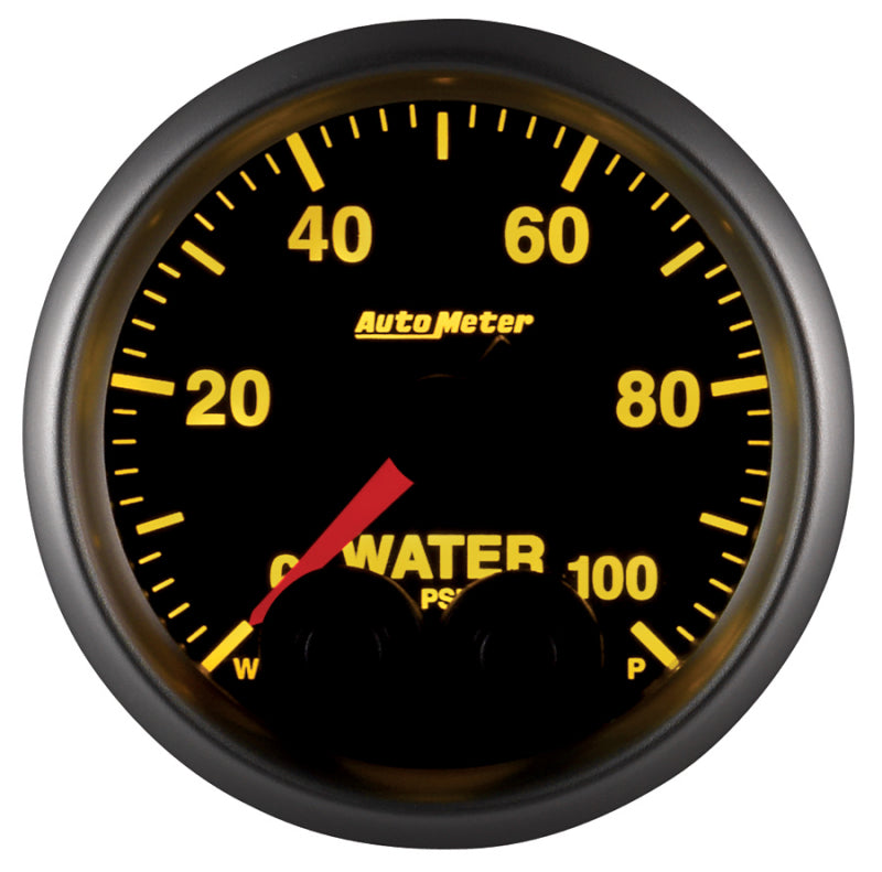 AutoMeter Gauge Water Press 2-1/16in. 100PSI Stepper Motor W/Peak & Warn Elite 5668