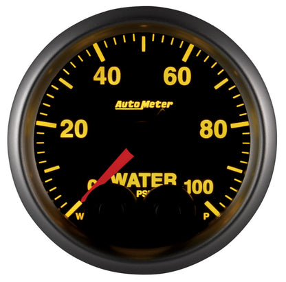AutoMeter Gauge Water Press 2-1/16in. 100PSI Stepper Motor W/Peak & Warn Elite 5668
