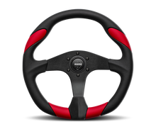 Load image into Gallery viewer, Momo Quark Steering Wheel 350 mm - Black Poly/Black Spokes - eliteracefab.com