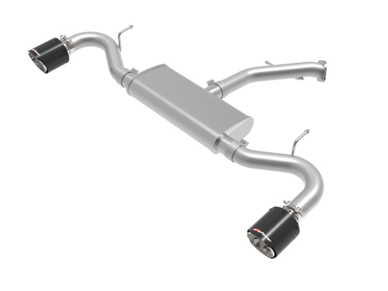 aFe Takeda 2.5in 409 SS Axle-Back Exhaust System Carbon Fiber 18-20 Hyundai Elantra GT L4-1.6L(t) aFe