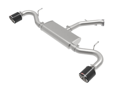 aFe Takeda 2.5in 409 SS Axle-Back Exhaust System Carbon Fiber 18-20 Hyundai Elantra GT L4-1.6L(t) aFe
