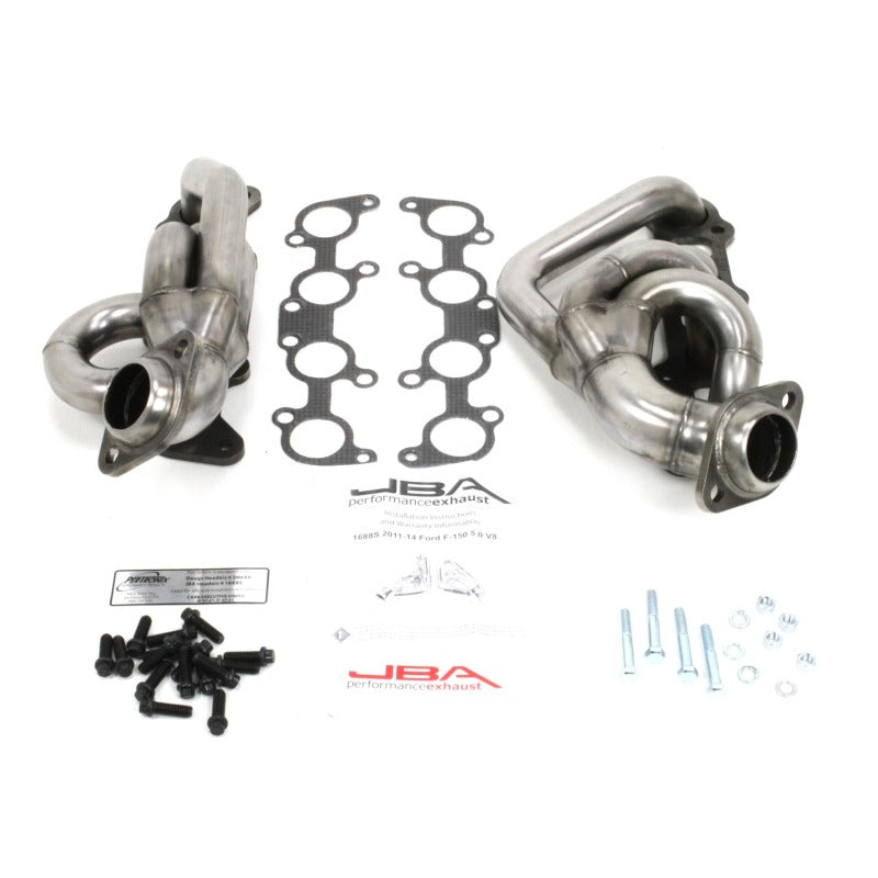 JBA 11-14 Ford F-150 5.0L Coyote 1-5/8in Primary Raw 409SS Cat4Ward Header - eliteracefab.com