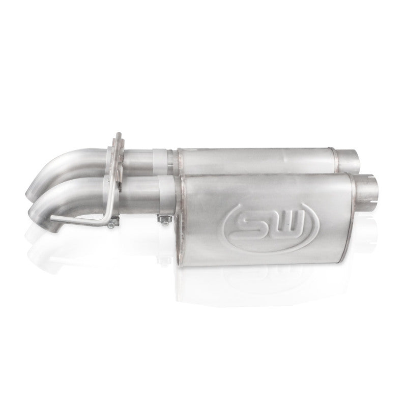 Stainless Works 2010-14 Ford Raptor 3in Exhaust Chambered Mufflers Dump Exit Stainless Works