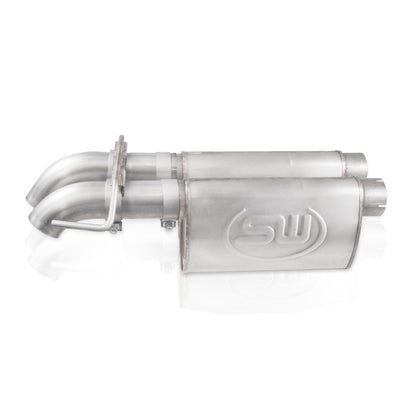 Stainless Works 2010-14 Ford Raptor 3in Exhaust Chambered Mufflers Dump Exit Stainless Works