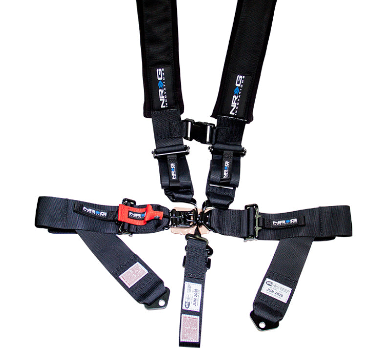 NRG SFI 16.1 5PT 3in. Seat Belt Harness / Latch Link - Black - eliteracefab.com