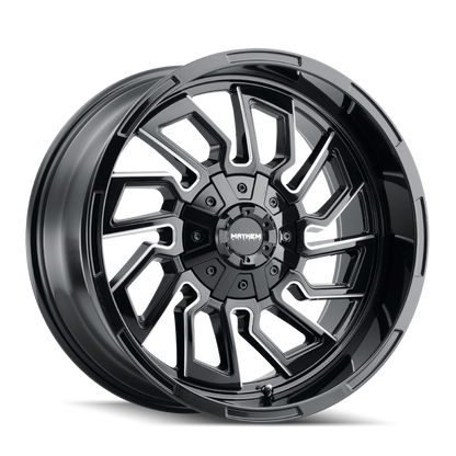 Mayhem 8111 Flywheel 20x9 / 6x135 BP / 18mm Offset / 106mm Hub Black w/ Milled Spokes Wheel Mayhem