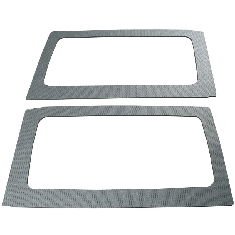 DEI 11-18 Jeep Wrangler JK 2-Door Boom Mat Rear Side Window Trim - 2 Piece - Gray Leather Look DEI