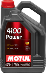 Motul 5L Engine Oil 4100 POWER 15W50 - VW 505 00 501 01 - MB 229.1 - eliteracefab.com