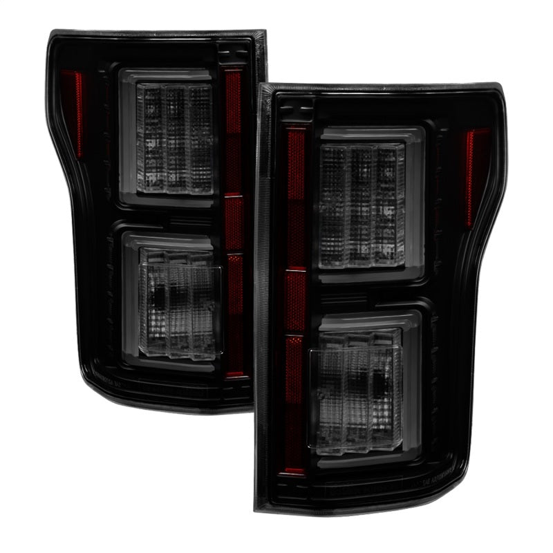 Spyder 18-19 Ford F-150 (w/o Blind Spot Sensor) LED Tail Lights - Blk Smk (ALT-YD-FF15018-LED-BSM) - eliteracefab.com