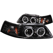 Load image into Gallery viewer, ANZO USA Ford Mustang Projector Headlights Black G2 Dual Projector; 1999-2004 - eliteracefab.com