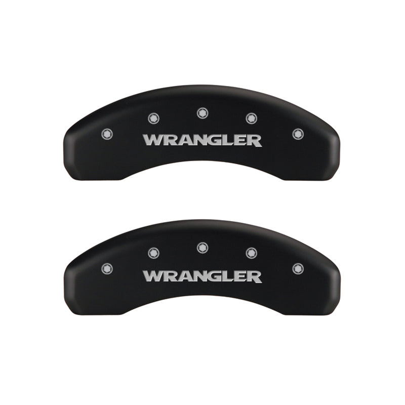 MGP 4 Caliper Covers Engraved Front & Rear WRANGLER Red finish silver ch MGP