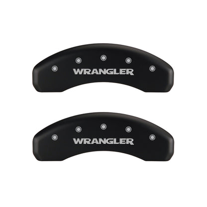 MGP 4 Caliper Covers Engraved Front & Rear WRANGLER Red finish silver ch MGP