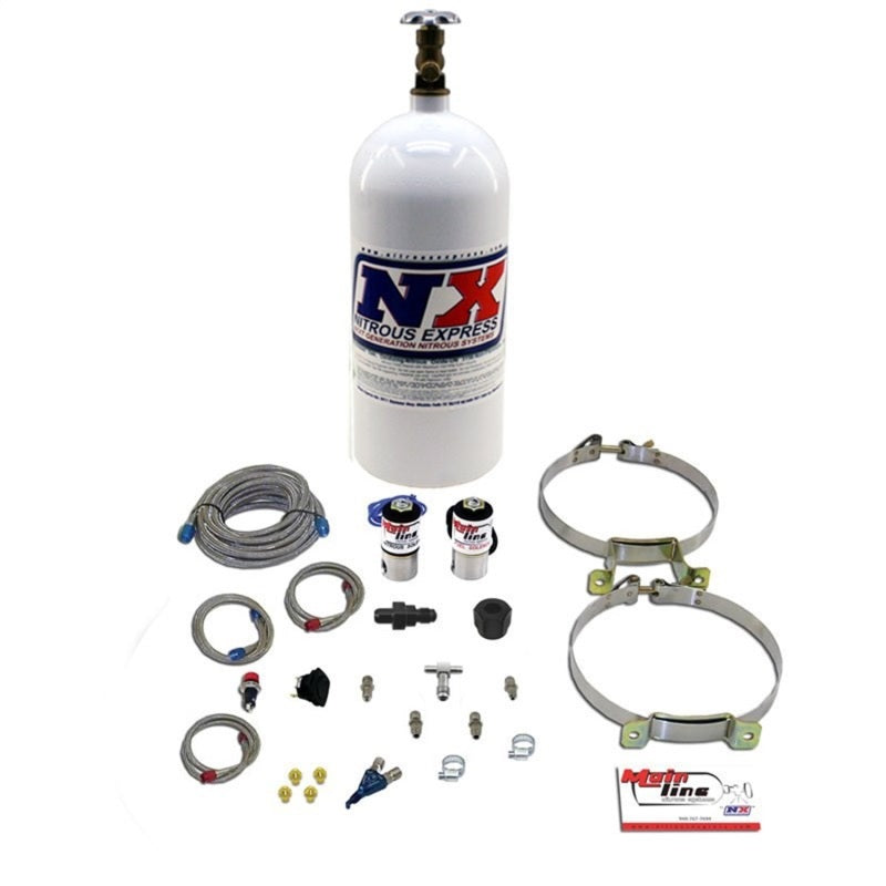 Nitrous Express Mainline EFI Single Nozzle Nitrous Kit w/10lb Bottle - eliteracefab.com