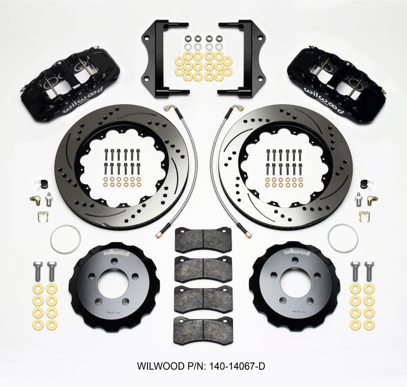 Wilwood AERO6 Front Hat Kit 14.25 Drilled 2014-Up Challenger w/Lines Wilwood
