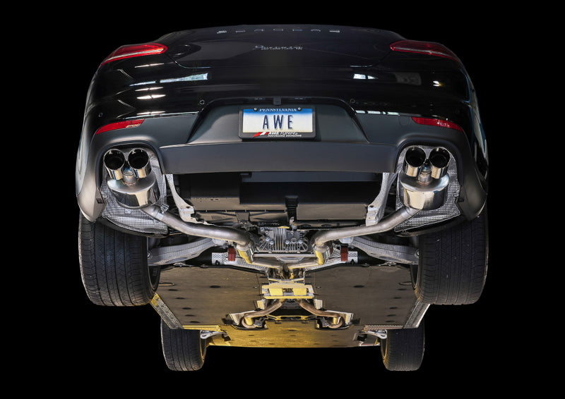 AWE Tuning Panamera 2/4 Track Edition Exhaust (2014+) - w/Chrome Silver Tips AWE Tuning