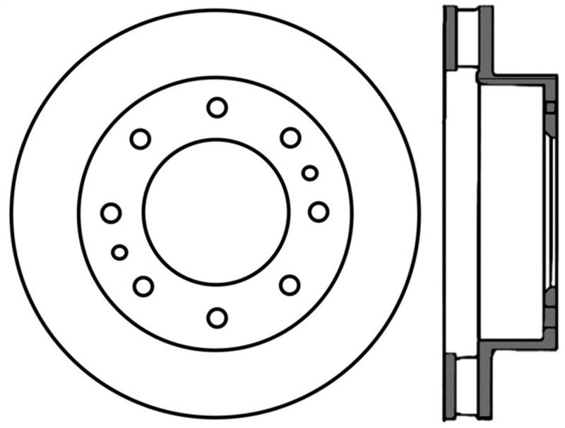 StopTech PowerSlot 02-08 Chevy Avalanche / 99-06 Silverado Left Front Slotted Cryo Rotor Stoptech