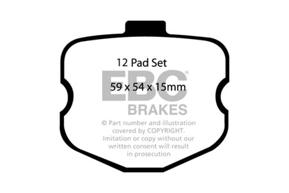 EBC 06-08 Chevrolet Corvette (C6) 7.0 (Z06) Bluestuff Front Brake Pads - eliteracefab.com