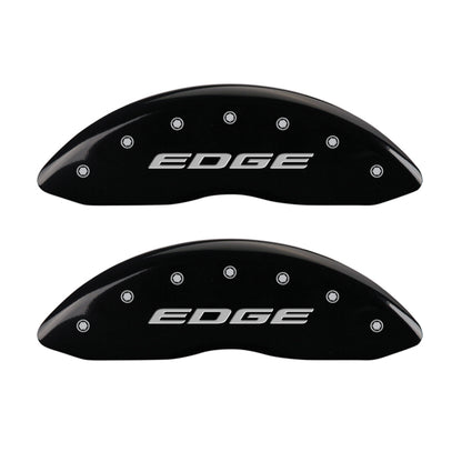 MGP 4 Caliper Covers Engraved Front & Rear EDGE/2015 Black finish silver ch MGP