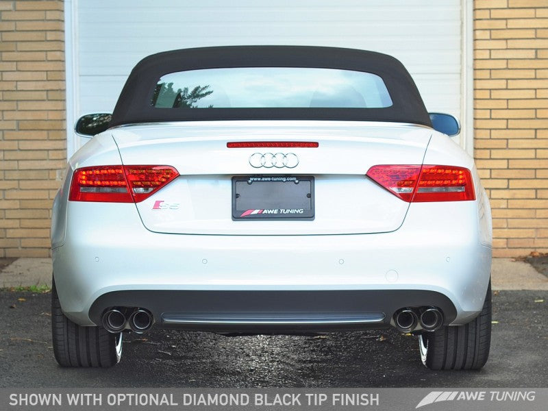 AWE Tuning Audi B8 / B8.5 S5 Cabrio Touring Edition Exhaust - Resonated - Chrome Silver Tips - eliteracefab.com