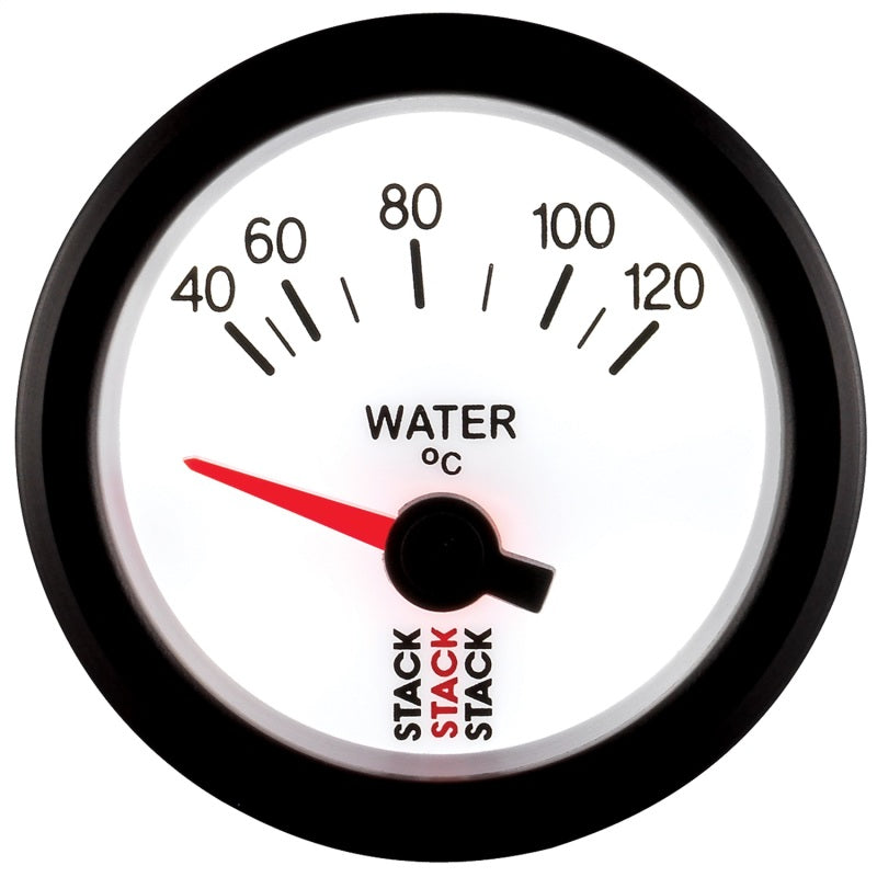 Autometer Stack 52mm 40-120 Deg C M10 Male Electric Water Temp Gauge - White ST3257