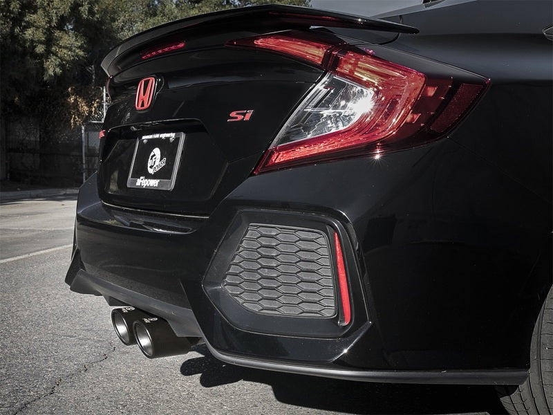 aFe Takeda 3in 304 SS Cat-Back Exhaust System w/ Black Tips 2017+ Honda Civic Si (4dr) I4 1.5L (t) - eliteracefab.com