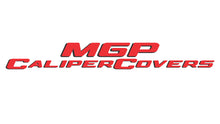 Load image into Gallery viewer, MGP 4 Caliper Covers Engraved F &amp; R 100 Anniversary Red Finish Silver Char 2019 Chevrolet Tahoe - eliteracefab.com